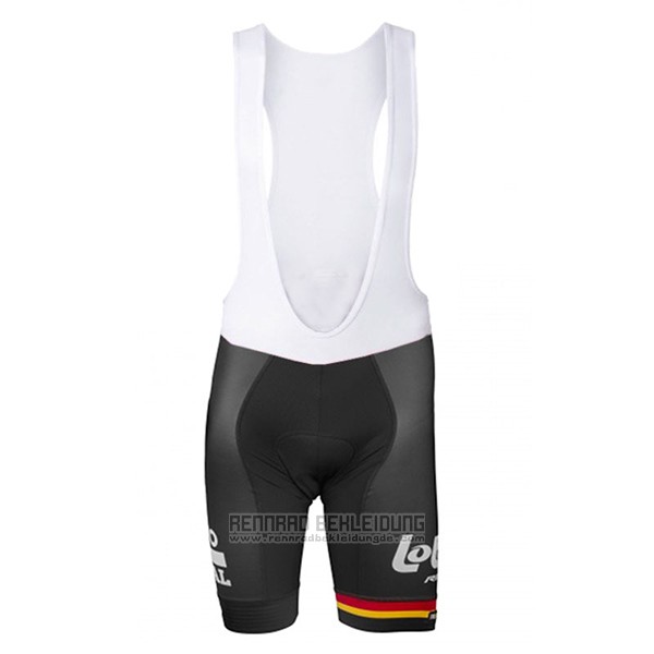 2017 Fahrradbekleidung Lotto Soudal Shwarz Trikot Kurzarm und Tragerhose